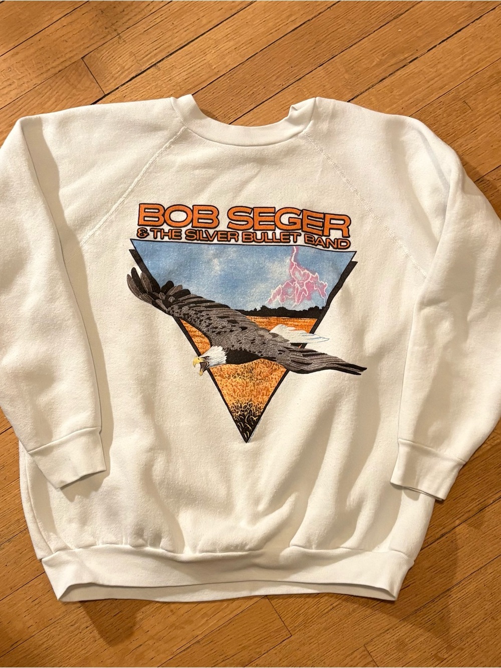 Bob Seger & The Silver Bullet Band Vintage White Graphic Sweatshirt